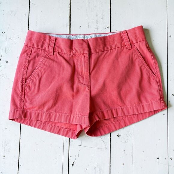 J. Crew Pants - J.Crew Chino Shorts Size 4 Coral Orange Cotton Broken-In Casual Summer